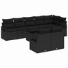 vidaXL Ensemble de canap&eacute; de jardin 9 pc Noir polyrotin
