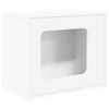 vidaXL Maison pour chat Blanc 51 x 30 x 42,5 cm Bois d'ing&eacute;nierie