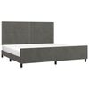 vidaXL Cadre de lit sans matelas gris fonc&eacute; 200x200 cm velours