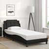 vidaXL Cadre de lit sans matelas Zadar noir 80x200 cm similicuir