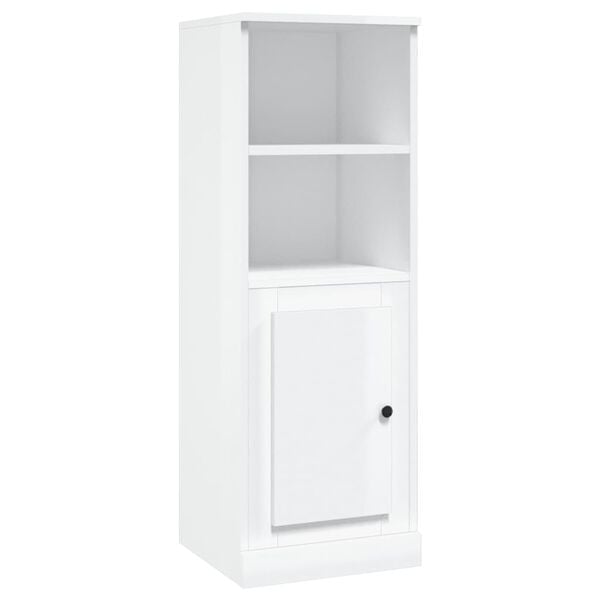 vidaXL Buffet haut blanc brillant 36x35,5x103,5 cm bois d'ing&eacute;nierie