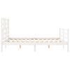 vidaXL Cadre de lit sans matelas blanc bois de pin massif