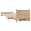 vidaXL Cadre de lit sans matelas 75x190 cm bois de pin massif