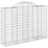 vidaXL Panier de gabions arqu&eacute; 200x50x140/160 cm Fer galvanis&eacute;