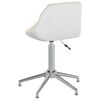 vidaXL Chaises &agrave; manger pivotantes lot de 4 cr&egrave;me et blanc similicuir