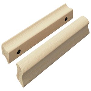 vidaXL Poign&eacute;e Droite 2 pcs Couleur Bois Naturel 130 x 25 x 30 mm
