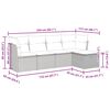 vidaXL Salon de jardin avec coussins 5 pcs beige r&eacute;sine tress&eacute;e