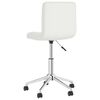 vidaXL Chaise pivotante de salle &agrave; manger Blanc Similicuir