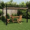 vidaXL Tonnelle de jardin avec toit r&eacute;tractable taupe 3x3 m aluminium