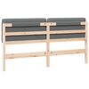 vidaXL T&ecirc;te de lit capitonn&eacute;e Marron et gris clair 200 cm Pin massif