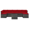 vidaXL Salon palette de jardin 8 pcs avec coussins Bois de pin massif