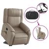 vidaXL Fauteuil inclinable de massage &eacute;lectrique cappuccino similicuir