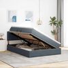 vidaXL Lit de Rangement avec matelas Gris fonc&eacute; 140 x 190 cm Velours
