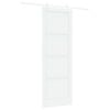 vidaXL Porte coulissante Blanc 83 x 232 cm Bois de pin massif