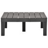 vidaXL Table de jardin Anthracite 78x78x31 cm Plastique