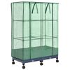 vidaXL Jardini&egrave;re de jardin avec couverture de serre et roues 2 pc PP