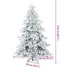 vidaXL Sapin de No&euml;l Artificiel &agrave; Branches Articul&eacute;es Blanc 210 cm PVC