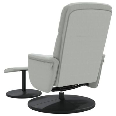 vidaXL Fauteuil inclinable avec repose-pied gris clair velours