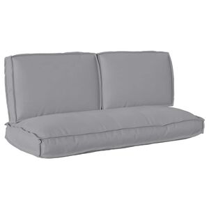 vidaXL Ensemble de coussins Tissu Oxford Gris 120 x 50 x 52 cm