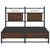 vidaXL Cadre de lit sans matelas ch&ecirc;ne marron 120x190 cm