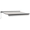 vidaXL Auvent Gris clair et blanc 450 &times; 300 cm Polyester et Aluminium