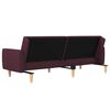 vidaXL Canap&eacute;-lit &agrave; 2 places avec repose-pied Violet Tissu
