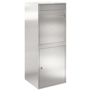 vidaXL Bo&icirc;te de d&eacute;p&ocirc;t de colis avec stockage Argent&eacute; 41 x 38 x 103 cm