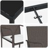 vidaXL Ensemble de salle &agrave; manger pour jardin 3 pcs Marron et Noir