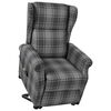 vidaXL Fauteuil de massage Gris Tissu