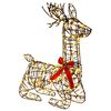 vidaXL Renne de No&euml;l 3D LOVIISA 280 LED Blanc chaud 55 x 22 x 63 cm