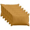 vidaXL Housse de coussin 6 pc HOUTEN Jaune 30 x 50 cm velours c&ocirc;tel&eacute;