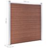vidaXL Clôture de jardin WPC 180x186 cm Marron