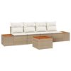 vidaXL Ensemble de canap&eacute; de jardin 5 pcs Beige Poly rotin