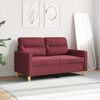 vidaXL Canap&eacute; &agrave; 2 places Rouge bordeaux 120 cm Tissu