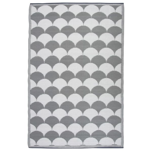 Esschert Design Tapis d'extérieur 180x121 cm Gris et blanc OC24