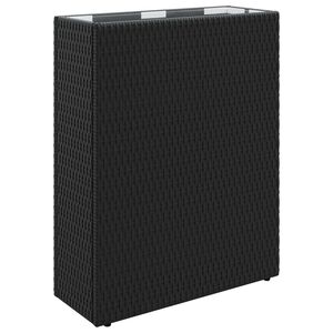 vidaXL Grand Pot Noir 55 x 22 x 70 cm polyrotin