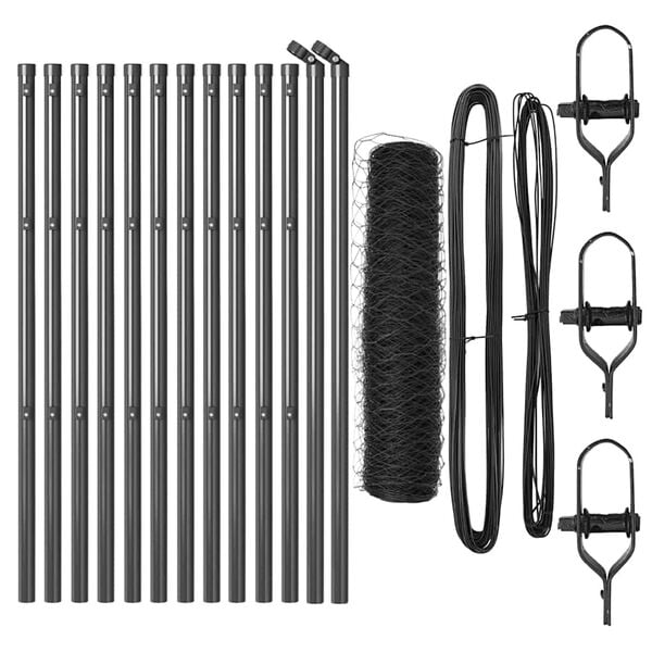 vidaXL Poteau de cl&ocirc;ture. Gris 25 x 0,8 m (maillage de 36 mm)