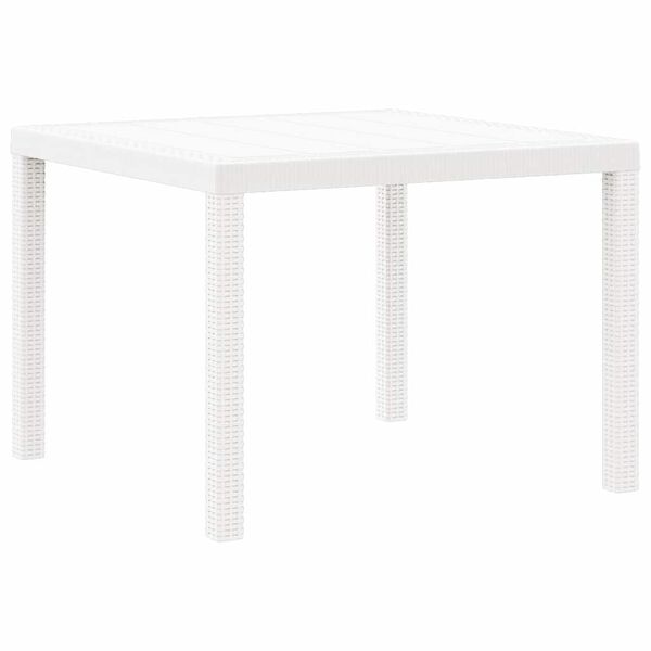 vidaXL Ensemble de salle &agrave; manger pour jardin 5 pcs Blanc Rattan Polt