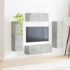 vidaXL Ensemble meuble TV 3 pcs Gris b&eacute;ton Bois d'ing&eacute;nierie