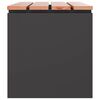 vidaXL Banc de jardin Noir 80 x 40 x 43 cm Acier