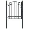vidaXL Porte de Cl&ocirc;ture EMMEN 150 x 100 cm Acier peint par poudre Gris