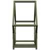 vidaXL Portant de bois chauffage vert olive 50x25x50 cm