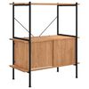 vidaXL &Eacute;tag&egrave;re &agrave; 3 niveaux armoire 80x40x92 cm Acier bois d'ing&eacute;nierie