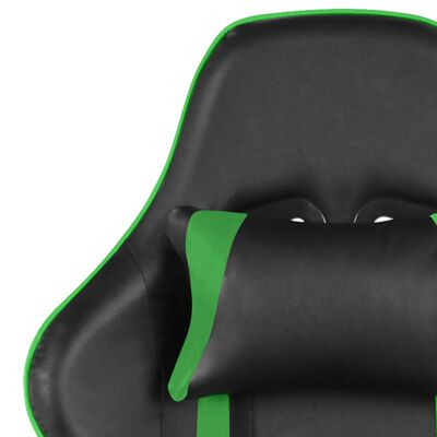 vidaXL Chaise de jeu pivotante avec repose-pied Vert PVC