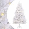 vidaXL Sapin de No&euml;l artificiel 300 LED PVC et Acier Blanc