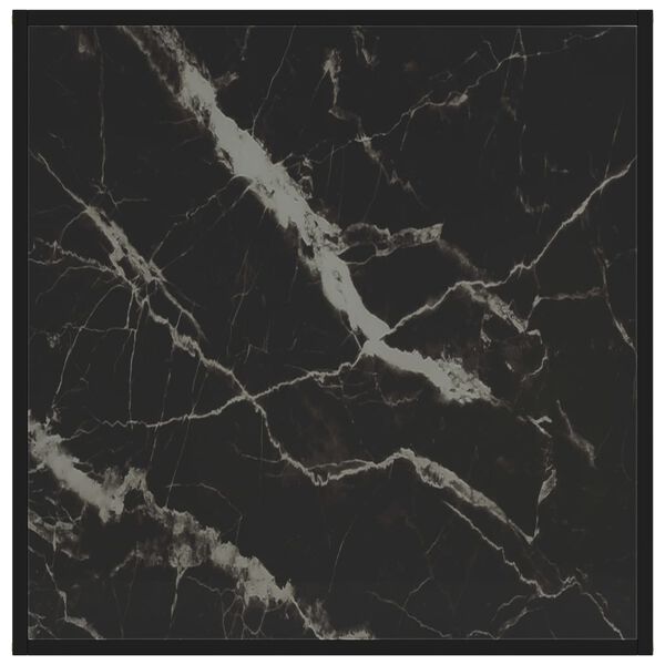 vidaXL Table basse Noir 80x80x35 cm Verre tremp&eacute;