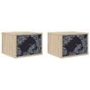 vidaXL Cabinet de chevet mural DOKKUM 2 pc Ch&ecirc;ne Sonoma