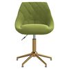 vidaXL Chaise pivotante de salle &agrave; manger Vert clair Velours