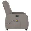 vidaXL Fauteuil de massage inclinable &eacute;lectrique Taupe Tissu