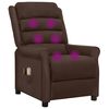 vidaXL Fauteuil de massage &eacute;lectrique Marron Similicuir